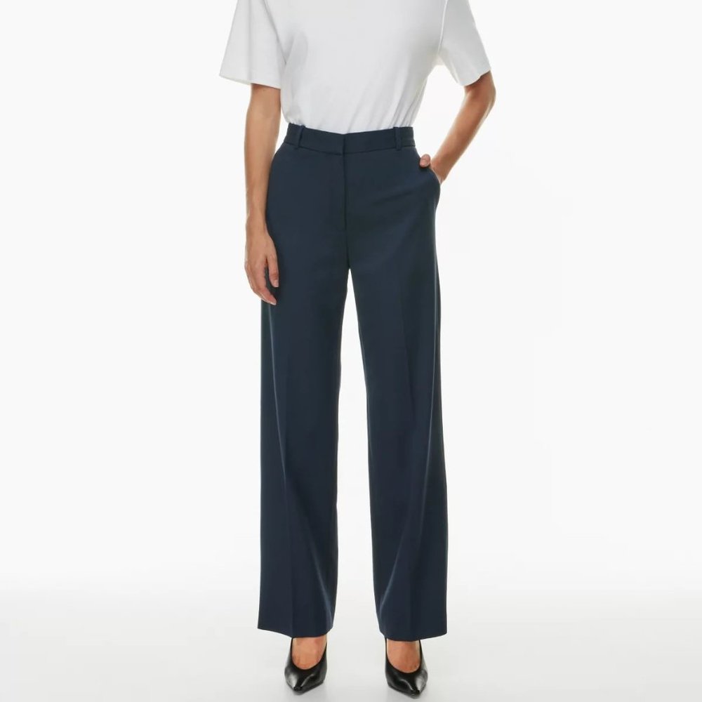 Aritzia BABATON Agency Pant - Dark Night Navy Size 4 - Brand New with Tags
